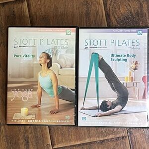 2 Pilates dvd by Stott Pilates, Pure Vitality & Ultimate Body Sculpting DVD set